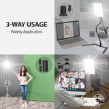 LimoStudio [2 Pack] LED Video Light Panel, High Brightness 3250 Lumen 5500K, Gooseneck Flexible Arm Extension Mount, 3 Mount Way: Table Top/Desk/Stand Mount, Photo Video Light, AGG2205