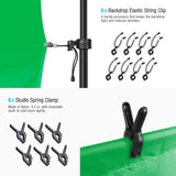 10 x 9.6 ft. Heavy Duty Backdrop Stand / 10 x 20 ft. Green Background Screen / 700W Continuous Output Umbrella Lighting Kit, AGG408