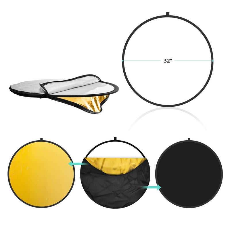 5-in-1 Collapsible Circular Reflector Disc (32 inch)