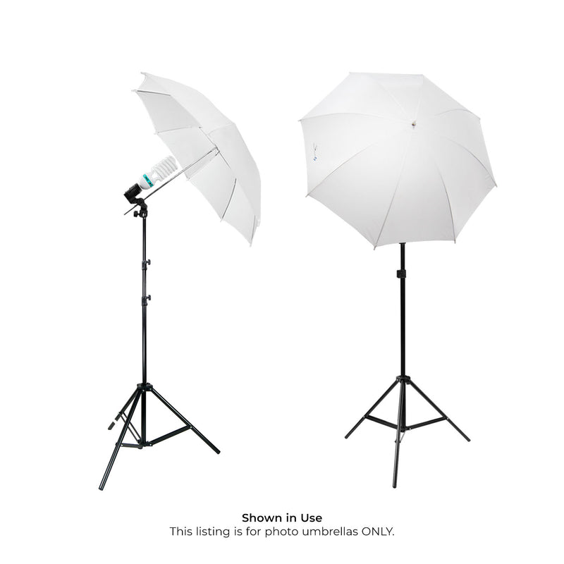 White Translucent Photo Umbrella (33 inch), Set of 2