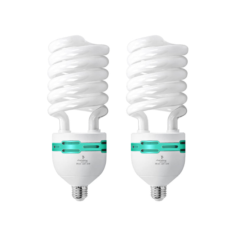 85 Watt Spiral E26/E27 Compact Fluorescent CFL Light Bulb 4760LM 6500K Daylight, Set of 2