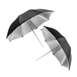 Black & Silver Photo Umbrella (33 inch), Set of 2