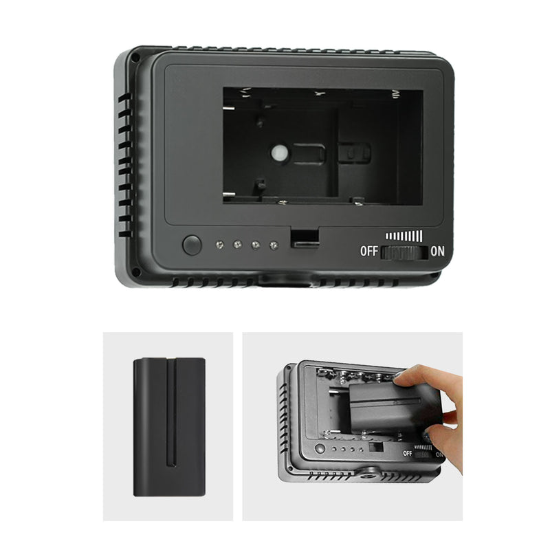 LED 160 On-Camera Light Panel Complete Kit for Photo and Video