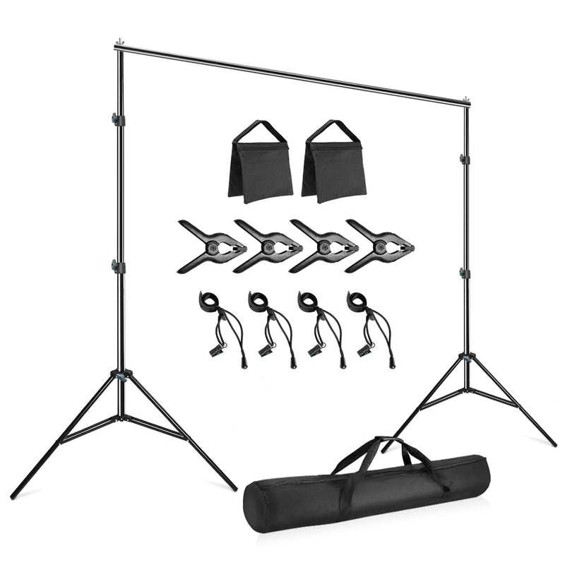 10.1 x 7.4 feet (W x H) Length Adjustable Backdrop Support System Studio Kit