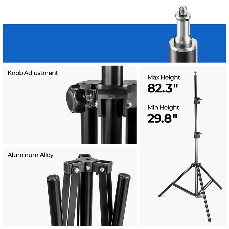 Set of 2 82.3" Adjustable Light Stand Tripod