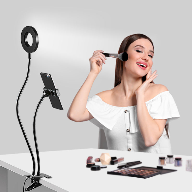 LED Selfie Ring Light with Gooseneck Cell Phone Stand