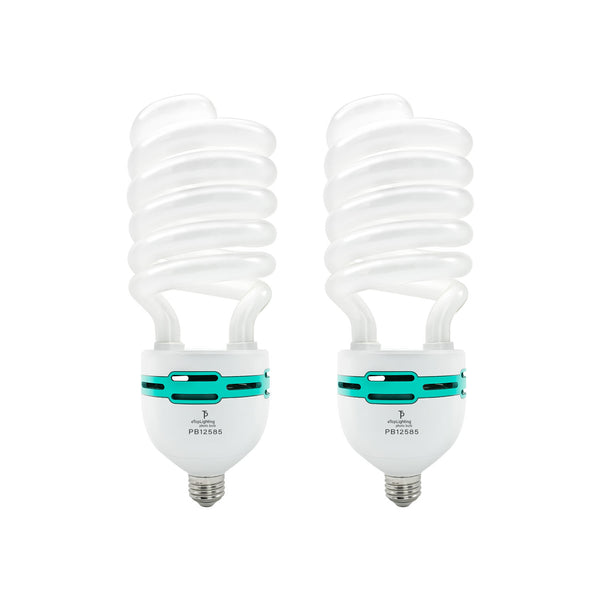 105 Watt Spiral E26/E27 Compact Fluorescent CFL Light Bulb 5800LM 6500K Daylight, Set of 2