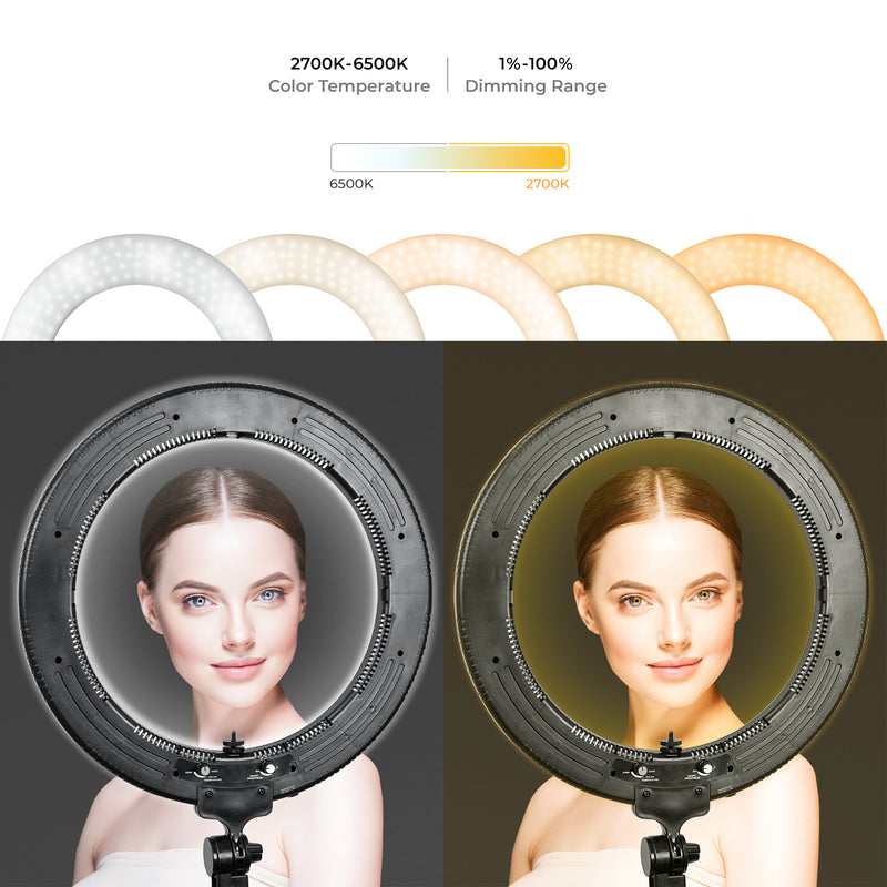 LED 14 Inch Dimmable Ring Light Complete Kit