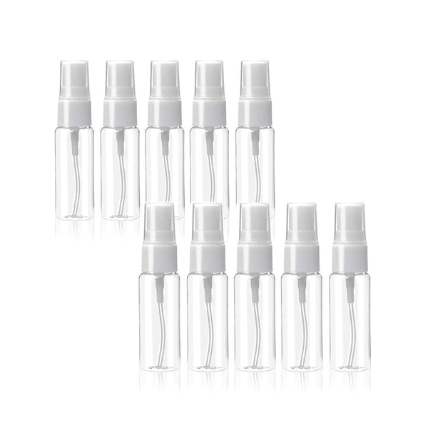 Set of 10 Clear Cylinder Spray Bottle, 0.7 oz